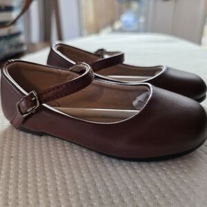 Classic Brown Kids Mary Jane Shoes